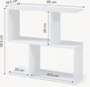Beistelltisch 'Koxjö' Standregal 57 x 60 x 20 cm Weiß Produktbild-Vorschau 5