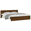 vidaXL Bettgestell mit Kopfteil und LED-Beleuchtung Braun Produktbild-Vorschau 4