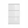 Kommode 40cm Weiß lackiert, 3 Schubladen, Sideboard,  Produktbild-Vorschau 3