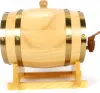 A wooden barrel with a tap and stand, isolated on a white background. Voir les images du produit