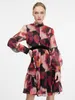 Orsay Rotes gemustertes Damen-Knielanges Kleid Produktbild-Vorschau 4