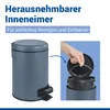 WENKO Müll Eimer 3L Abfall Tret Eimer Kosmetik Eimer Leman Produktbild-Vorschau 4