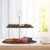 2 x Etagere mit 2 Etagen, Schiefer, Kuchen, Snacks, Obst, Produktbild-Vorschau 2
