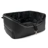 A black dog car seat with plush lining, shown from a side-angle. Anteprima dell’immagine prodotto