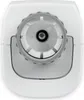 A top-down view of a white heating radiator thermostat with a gray adjustment dial. Produktbild-Vorschau