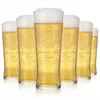 6x Anheuser-Busch Bud Bier Glas 0,5l Kontur Creed weißes Produktbild-Vorschau 1