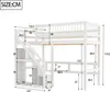 STILVORA Hochbett 90x200cm Jugendbett Einzelbett mit Produktbild-Vorschau 6