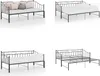 vidaXL Ausziehsofa Bettgestell Schwarz Metall 90x200 cm - Produktbild-Vorschau 1