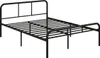 A black metal bed frame is shown against a white background. Voir les images du produit