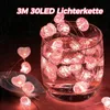 Lichterkette herzförmig 3 m 20 LED tropisch batteriebetrieben Productafbeelding-voorbeeld