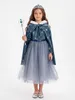 Samt Kinder Prinzessinnenkleid mit Umhang Diadem Zauberstab Produktbild-Vorschau 2