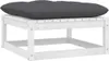 vidaXL Tabouret de jardin avec coussin blanc pin massif Voir les images du produit 8