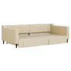 vidaXL Lit de jour extensible avec tiroirs Crème 100x200 cm Voir les images du produit 3