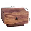 WOHNLING Design Nachttisch MUMBAI Massiv-Holz Sheesham Produktbild-Vorschau 2