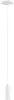 A white pendant light fixture hanging from a white ceiling mount. Produktbild-Vorschau