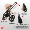 BabyLux® Kinderwagen 3in1 Set ROSSO, Beige Faltbar Leicht Produktbild-Vorschau 11
