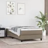 vidaXL Boxspringbettgestell Taupe 90x190 cm Stoff Produktbild-Vorschau 2