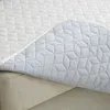 Close-up view of a quilted mattress protector or sofa cover, showing the underside texture. Produktbild-Vorschau