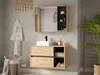 Badezimmer-Hängeschrank in Naturfarbe - 100 cm - PURNAL Produktbild-Vorschau 2