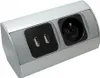 Zásuvka pro nábytek 1x2P+Z, 2xUSB s vypínačem Náhled obrázku produktu 2