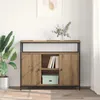 vidaXL Kredens dębowy Artisan 100 x 35 x 80 cm materiał Podgląd zdjęcia produktu 4