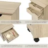 Collage of images showing details of a wooden roll container. Náhled obrázku produktu