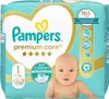 A package of Pampers Premium Care diapers, size 1, featuring a baby's face. Náhled obrázku produktu