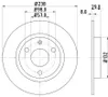 2 Bremsscheiben voll Ø 57 mm 8 mm HELLA passend für u.a. Produktbild-Vorschau 6