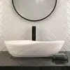 Aufsatzwaschbecken Rea Emilia Grid Ecru, Imitationsstein Produktbild-Vorschau 3