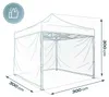Gartenpavillon mit 3 Wänden, 3 x 3 m, schwarz, Plonos Produktbild-Vorschau 13