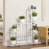 vidaXL Pied à fleurs sur roulettes 94,5x25x92,5 cm Blanc Voir les images du produit 9