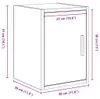 vidaXL Armoire murale de garage Blanc Bois composite Voir les images du produit 8