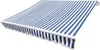 Markisenbespannung Canvas Blau & Weiß 3 x 2,5 m (ohne Produktbild-Vorschau 2
