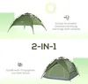 Outsunny Doppelzelt Campingzelt Outdoorzelt Familienzelt 2 Produktbild-Vorschau 3