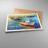 Gerahmtes Poster - Rahmen in heller Eiche - £ódŸ Hafen Bunt Produktbild-Vorschau 3