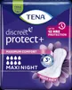 A package of Tena Discreet Maxi Night sanitary pads. Produktbild-Vorschau