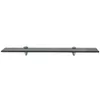 A simple black shelf with silver brackets Produktbild-Vorschau