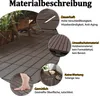 LZQ 22 kusů 30x30cm WPC dlaždice, 2m2 balkonové dlaždice Náhled obrázku produktu 4