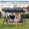 UISEBRT Anthrazit 3-Sitzer Hollywoodschaukel mit Produktbild-Vorschau 7