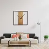 Orologio quadrato in rovere Loft Quadrato in metallo 80cm Anteprima dell’immagine prodotto 2