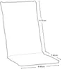 A diagram of a chair cushion with dimensions indicated. Produktbild-Vorschau