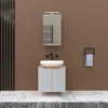 Szafka pod umywalkę biała dwudrzwiowa 60 x 45 x 70 cm dąb Podgląd zdjęcia produktu 4
