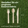 Set di posate in legno monouso H&S - 150 pezzi di posate Anteprima dell’immagine prodotto 6