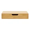 A wooden shelf with a drawer against a white background. Anteprima dell’immagine prodotto