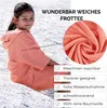 CalmyBEACH Frottee Badeponcho Kinder Bademantel  - Peach Produktbild-Vorschau 2