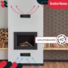 A fireplace with air vents and decorative elements, illustrating air circulation. Podgląd zdjęcia produktu