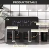 HOMCOM Dual Zone Heißluftfritteuse 8-in-1 8L Airfryer 2 Produktbild-Vorschau 7