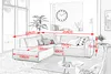 KAWOLA Sofa SAMU Ecksofa Cord hellblau Recamiere links Produktbild-Vorschau 7