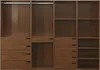 Kit armadio modulare decorazione legno 4 elementi, Noce Anteprima dell’immagine prodotto 3