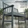 Outsunny Gartenbank 2-Sitzer wetterfest Kunststoff Outdoor Produktbild-Vorschau 4